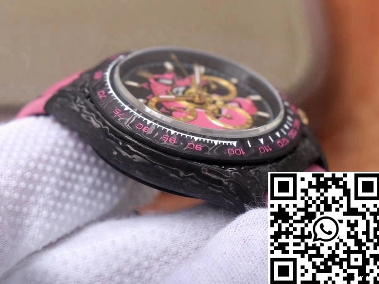 Fiber Rolex Dial Chronograph Cosmos Daytona Carbon Dragon Edition Pink Exploded 0519